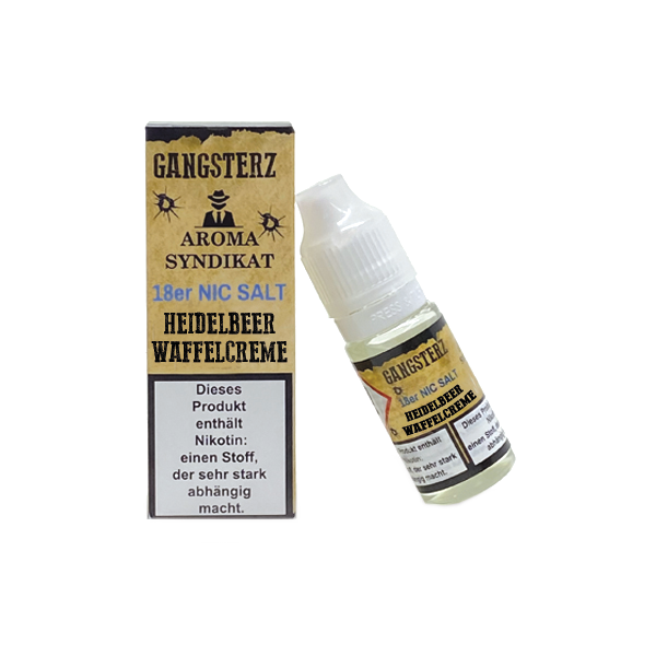 Gangsterz - Heidelbeer Waffelcreme - Nikotinsalz Liquid 18 mg/ml