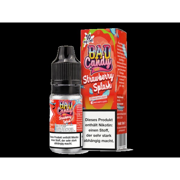 Bad Candy Liquids - Strawberry Splash - Nikotinsalz Liquid 10 mg/ml